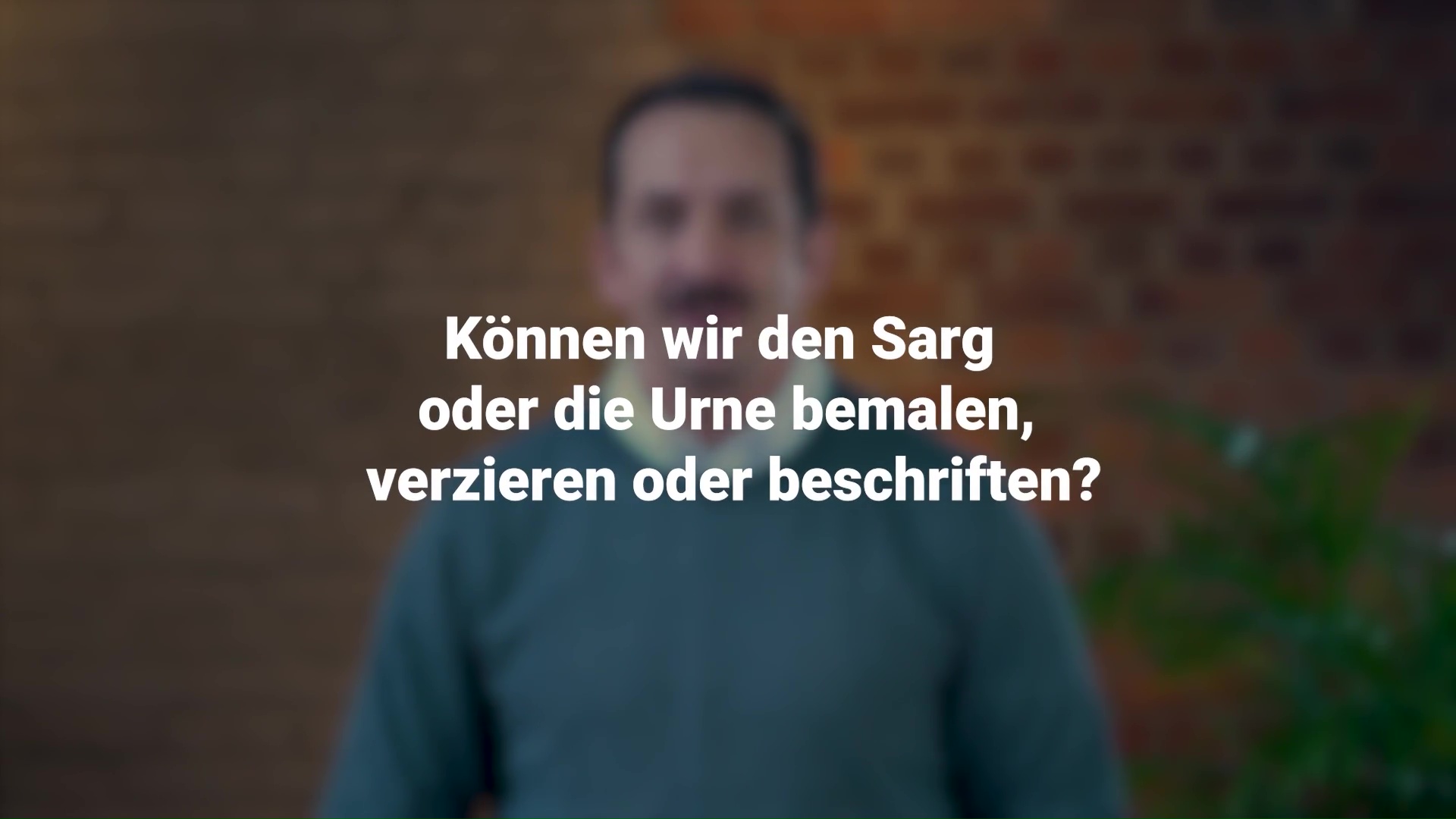 Sarg oder Urne bemalen